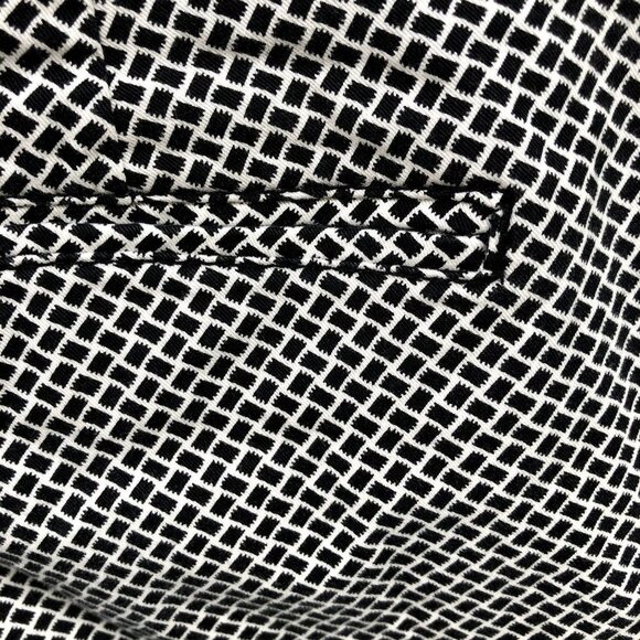 GAP Slim City Trouser Pants Womens 10 Black White Checker Mid Rise Cropped - Picture 8 of 12